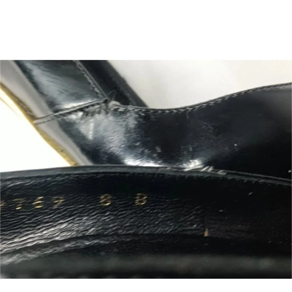 Gucci Black Leather Studded D’Orsay Pumps Size 8 B Shoes Heels